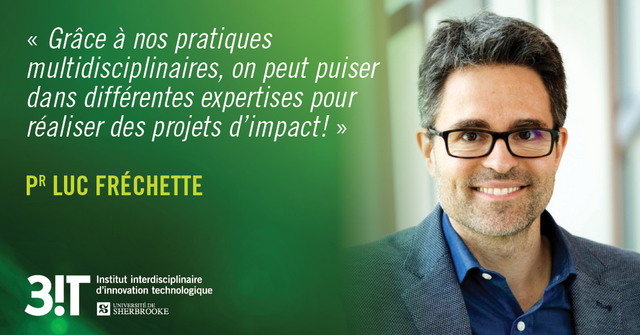 Citation de Luc Fréchette suivi de sa photo portrait