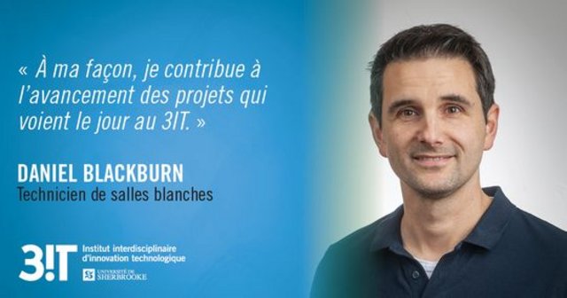 Citation de Daniel Blackburn suivi de sa photo portrait