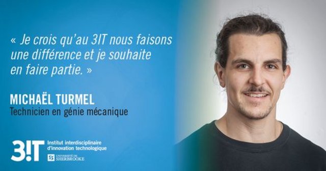 Citation de Michaël Turmel suivi de sa photo portrait