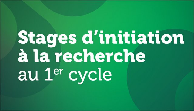 Stages d'initiation à la recherche au 1er cycle