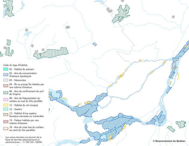 Exemple des habitats fauniques