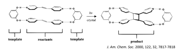 A solid-state photoreaction within a cocrystal to from a cyclobutane 