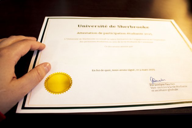 Attestation de participation