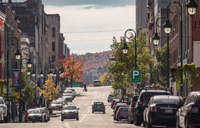 Rue Welllington, à Sherbrooke