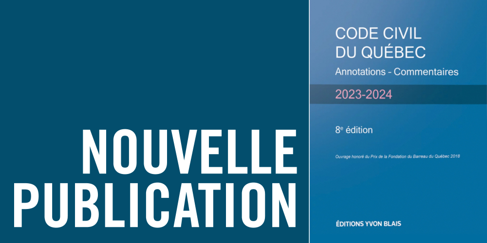 Code civil du Québec - 2023-2024 - 31e éd. - Coop Université de Sherbrooke