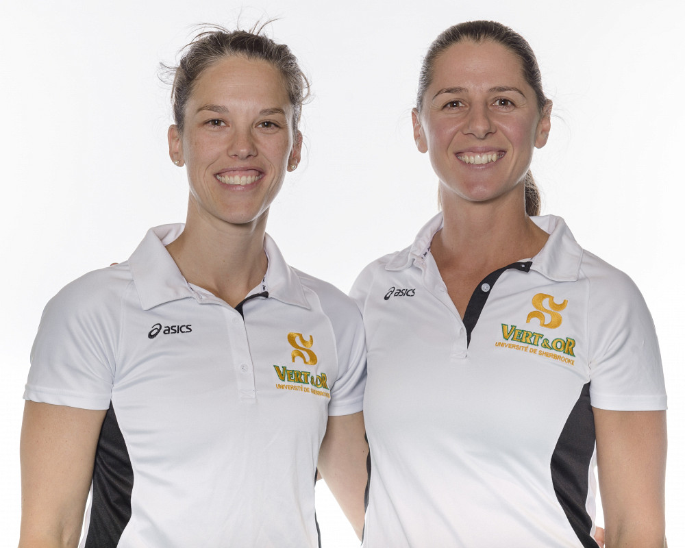 Le duo d'entraîneures du Vert & Or en volleyball féminin formé d'Annie Lévesque et Annie Martin.