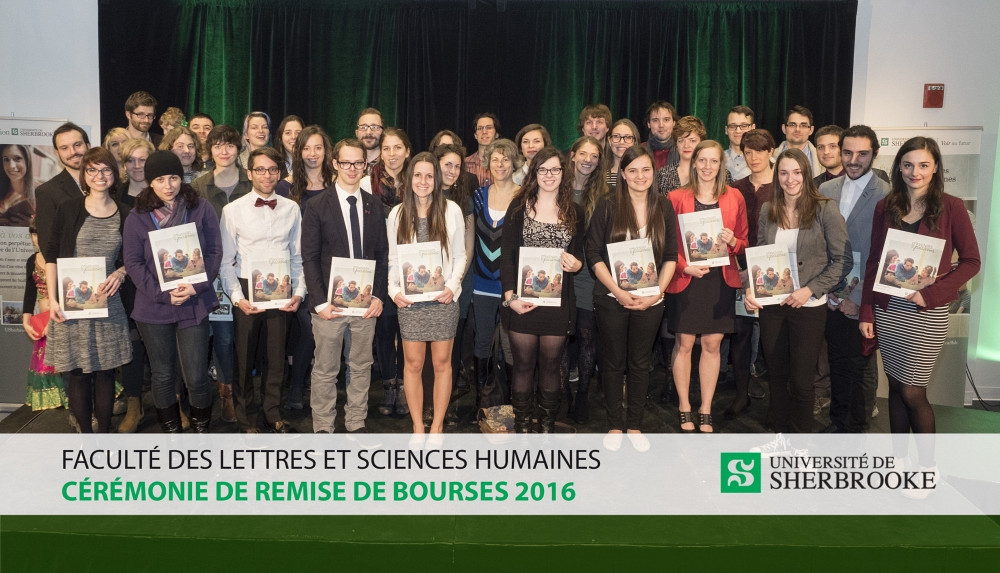 Les récipiendaires des bourses 2015-2016 de la Faculté des lettres et sciences humaines.