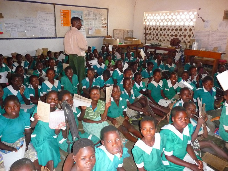 Une classe de 3e année au village de Golomoti, au Malawi.