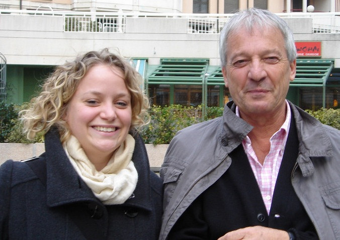 Constance Denis lors d’une rencontre avec Philippe Perrenoud, sociologue en éducation rattaché à l’Université de Genève