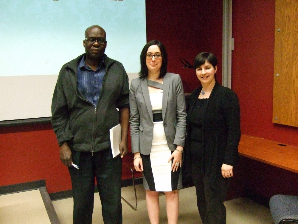 De gauche à droite : Adolphe Adihou, Caroline Bisson, Patricia Marchand