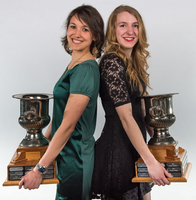 Jade Trudel-Sabourin (athlétisme) et Marie-Ève Jacques (soccer et athlétisme) ont respectivement mérité les titres de recrue et d'athlète par excellence de la saison 2013-2014, du côté féminin. 