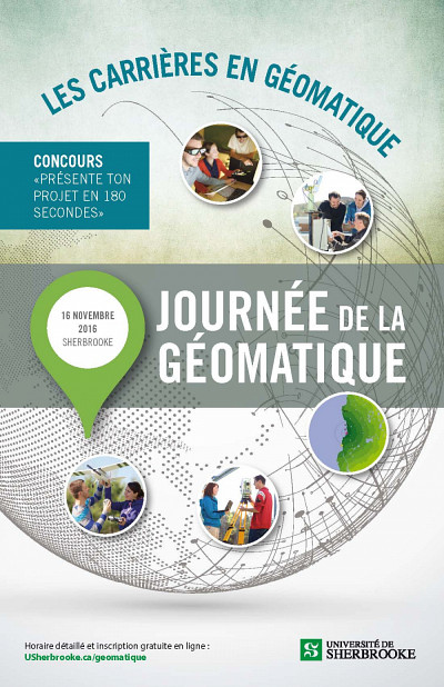 La Journée de la géomatique aura lieu pour une 8e année consécutive à l'UdeS le 16 novembre 2016.