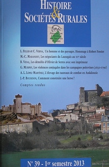 Histoire et Sociétés Rurales, couverture du numéro précédent