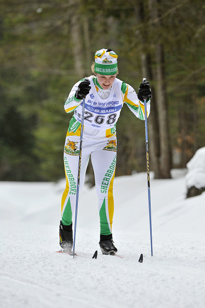 Angèle Michaud a pris le sixième rang à la quatrième et dernière Coupe universitaire de ski de fond.