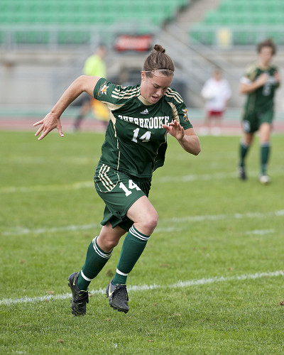 Isabelle Genest a été choisie joueuse par excellence chez le Vert & Or, dimanche après-midi face au Rouge et Or de l'Université Laval.