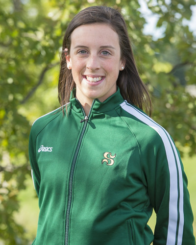 La coureuse de fond du Vert & Or Gabrielle Lebel a mérité la médaille d'argent du 4,5 km lors du Rouge et Or Invitation samedi, sur les plaines d'Abraham à Québec.