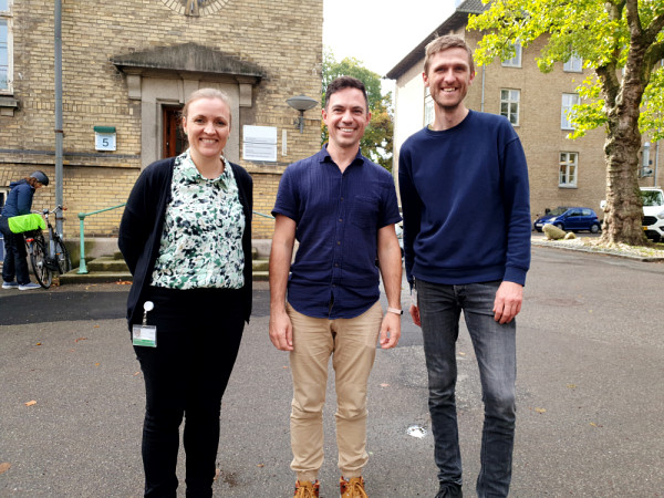 Michelle Stahlhut (chercheuse, Center for Clinical Research and Prevention), Jean-Philippe Ayotte-Beaudet et Mads Bølling (chercheur, Center for Clinical Research and Prevention), Copenhague, Danemark