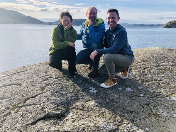 Gabriele Lauterbach (chercheuse postdoctorale) et Ulrich Dettweiler (professeur) de l'University of Stavanger en Norvège et Jean-Philippe Ayotte-Beaudet