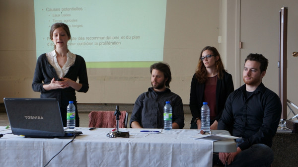 Mélanie Bourque, Nicolas Latouche (coordonnateur du projet), Marjorie Peyric et Louis Laferrière. 