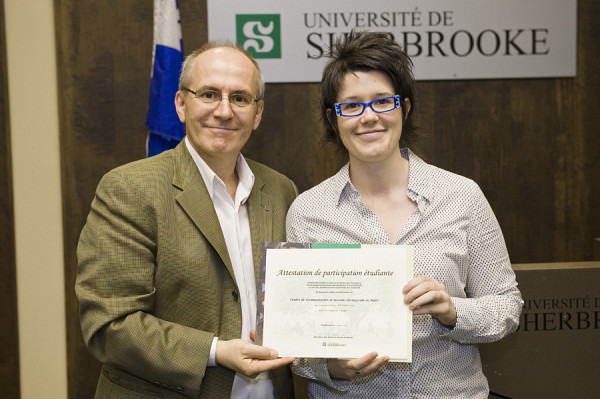 Martin Buteau et l'étudiante en orthopédie Elisabeth Leblanc