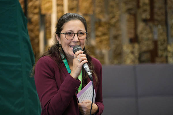 La conseillère en pédagogie autochtone, Patricia-Anne Blanchet, a expliqué le projet Perspectives autochtones.