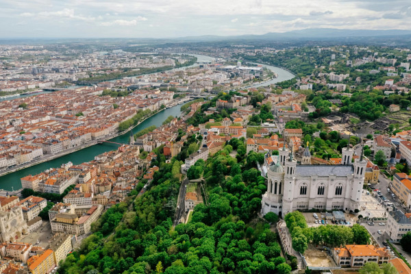 Ville de Lyon, région Rhône-Alpes