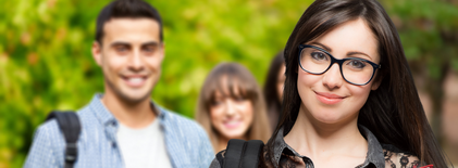 Les étudiants dans le parc